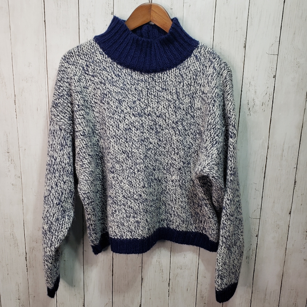 Vintage 80's DD Sloane Mock Neck Chunky Sweater